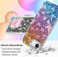 Vista 107 de I-MGAE-IN-AR - Funda diseñada para iPhone 12 y 12 Pro, diseño de mariposa plateada brillante, funda protectora de poliuretano termoplástico, suave