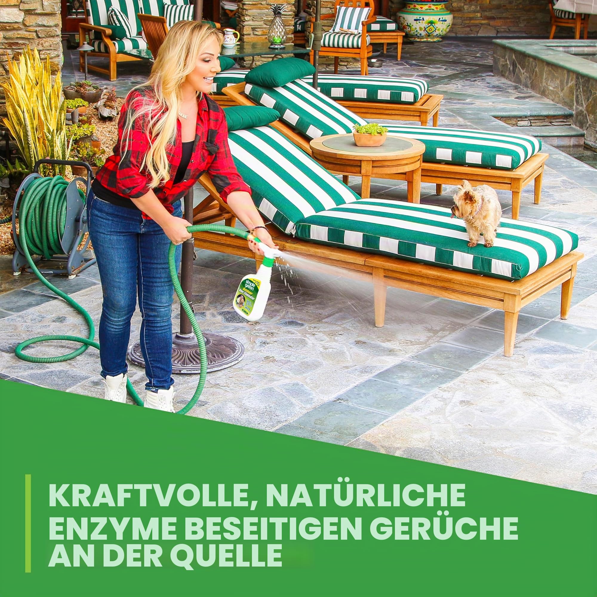 Simple Green Outdoor Geruchsbeseitiger für Haustiere, Hunde, 3,5 l Nachfüllpackung, ideal für Kunstrasen und Terrasse, milchig-weiß