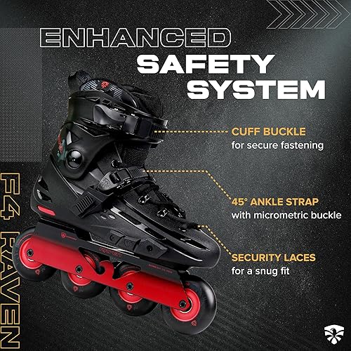 Miniatura 3 de Flying Eagle F4 Raven Freeskate - Patines en línea para adultos hombres, patines en línea de velocidad para hombres, patines en línea para hombres,