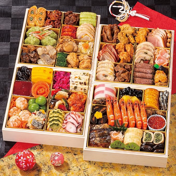Amazon 北海道 北のシェフ おせち料理 2022 和洋中肉 与段重 57品 盛り付け済み 冷凍おせち 5人前 6人前 お届け日 12月30日 美食サークル おせち 通販