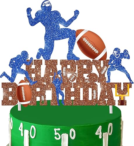 Decoración para tartas de fiesta de fútbol, feliz cumpleaños, jugador de fútbol, decoración de fiesta de cumpleaños, decoración de pastel de