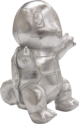 Miniatura 4 de Pokemon 25th Celebration - Peluches plateados de 8 pulgadas, paquete de 3 juguetes - Charmander, Squirtle & Bulbasaur G1 Starters - Juego de 3