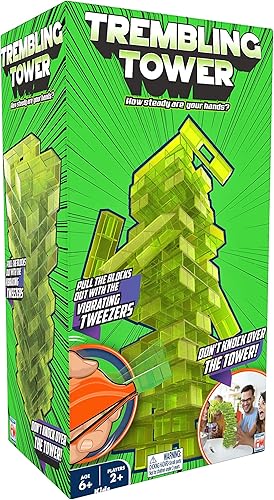 Fotorama Trembling Tower el último juego de apilamiento vibratorio tira de bloques con pinzas vibratorias precisión y habilidades motoras finas a