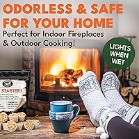 Vista 5 de Light-a-Fire, el mejor iniciador de fuego natural de Yaxa, 30 vainas con contenedor