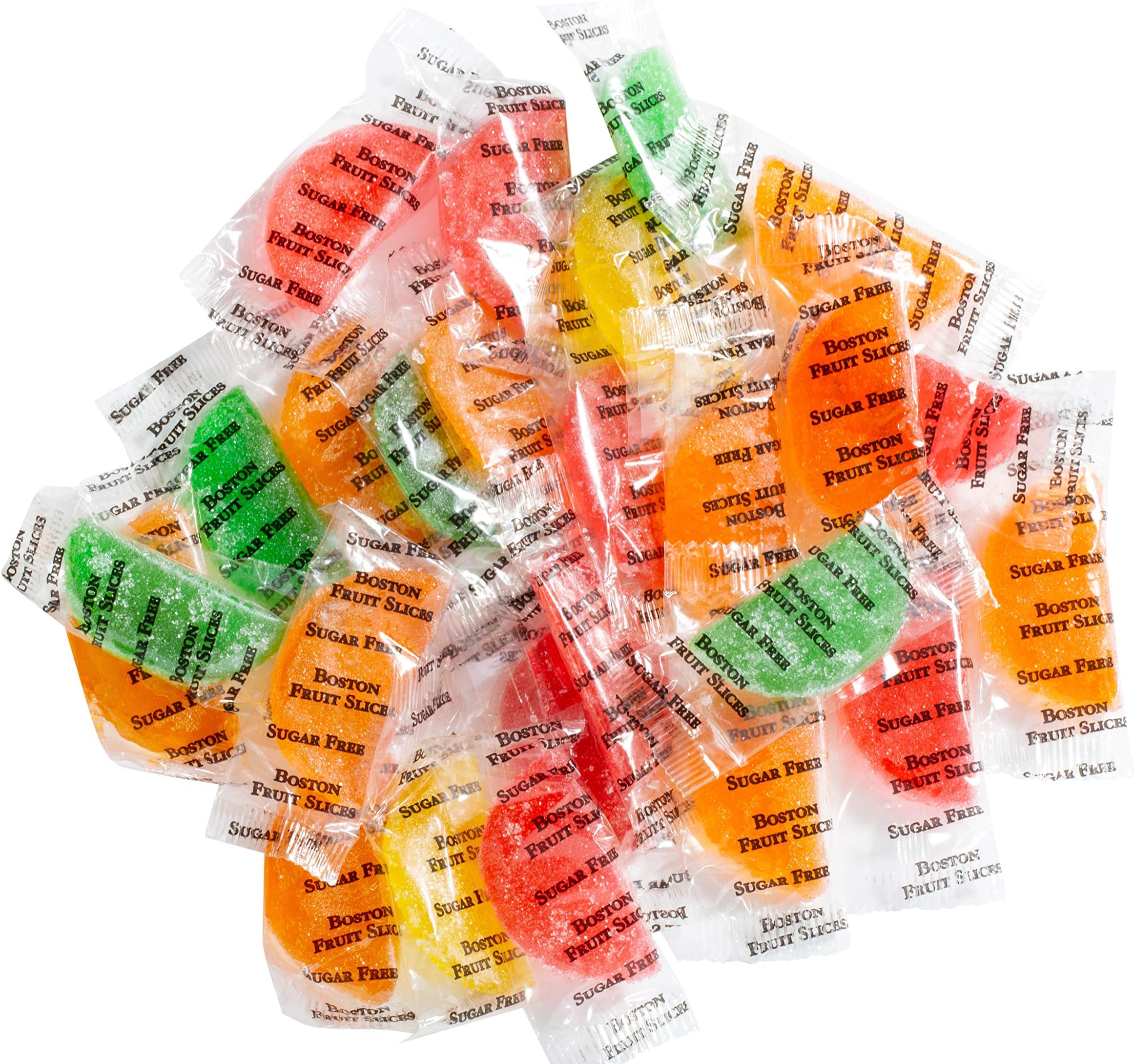 Boston Fruit Slice Individually Wrapped Sugar Free Gummy Candy 2lb Boxed Assortment
