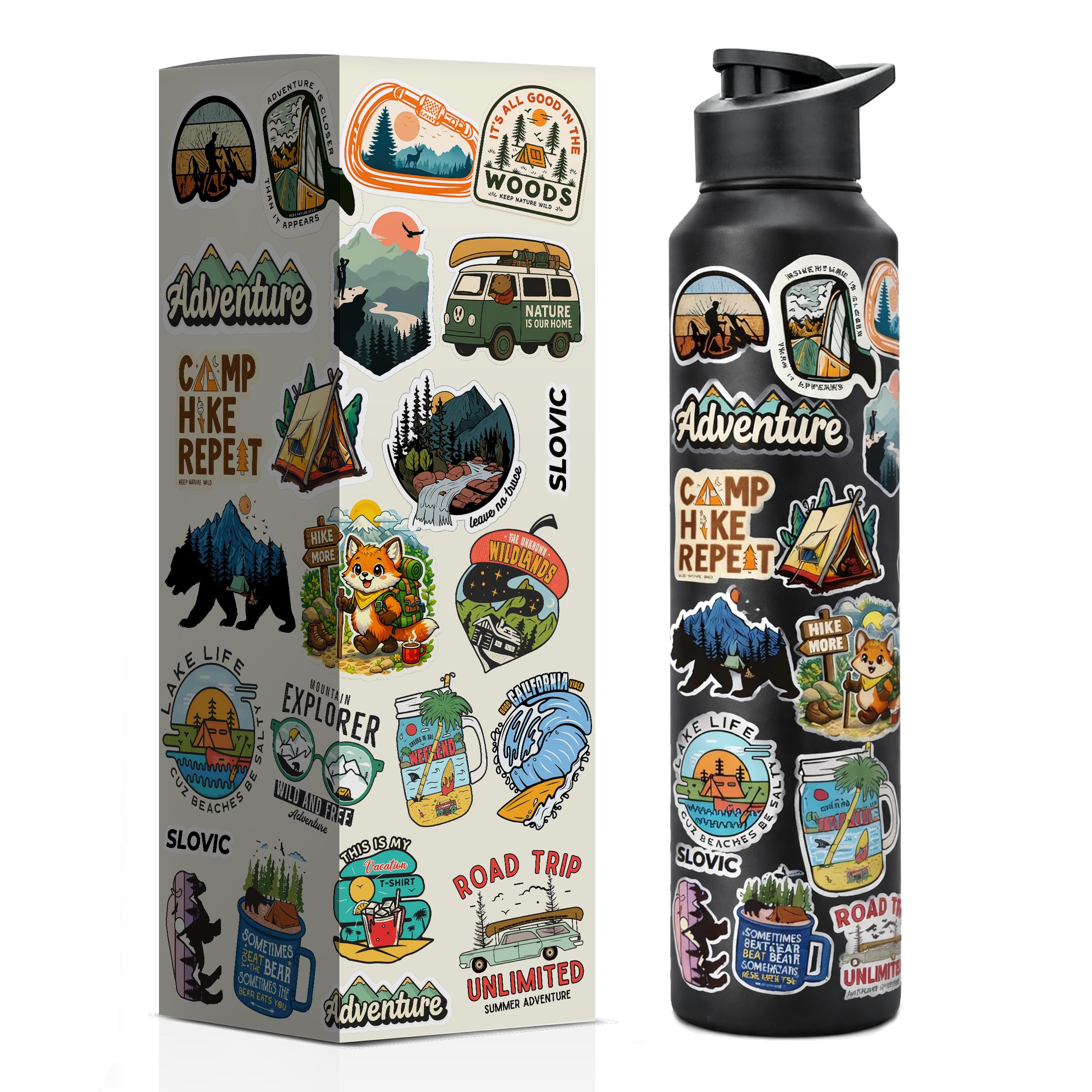 SLOVIC Steel Water Bottle 1 LTR | Travel Design Fridge Water Bottle | 100% BPA Free & Leak-Proof | Sipper Water Bottles for Adults | Ideal for Gym, Office, Travel