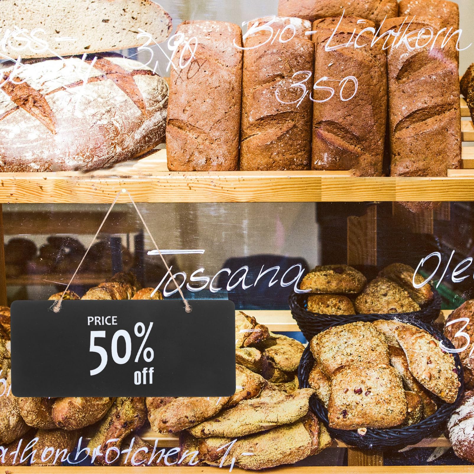 HOMSFOU 5 Sätze Hängende Kreidetafel Aus Holz Teiliges Für Kreative Präsentationen Wiederverwendbar Und Leicht Für Cafés Und Ausstellungen 6 Stücke * 5
