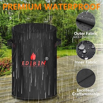 Fire Pit Cover for Ninja Fireside360,Compatible with Ninja Fireside360 Fire Pit,600D Oxford with PVC,Waterproof Cover for Outdoor Heater & FirePit