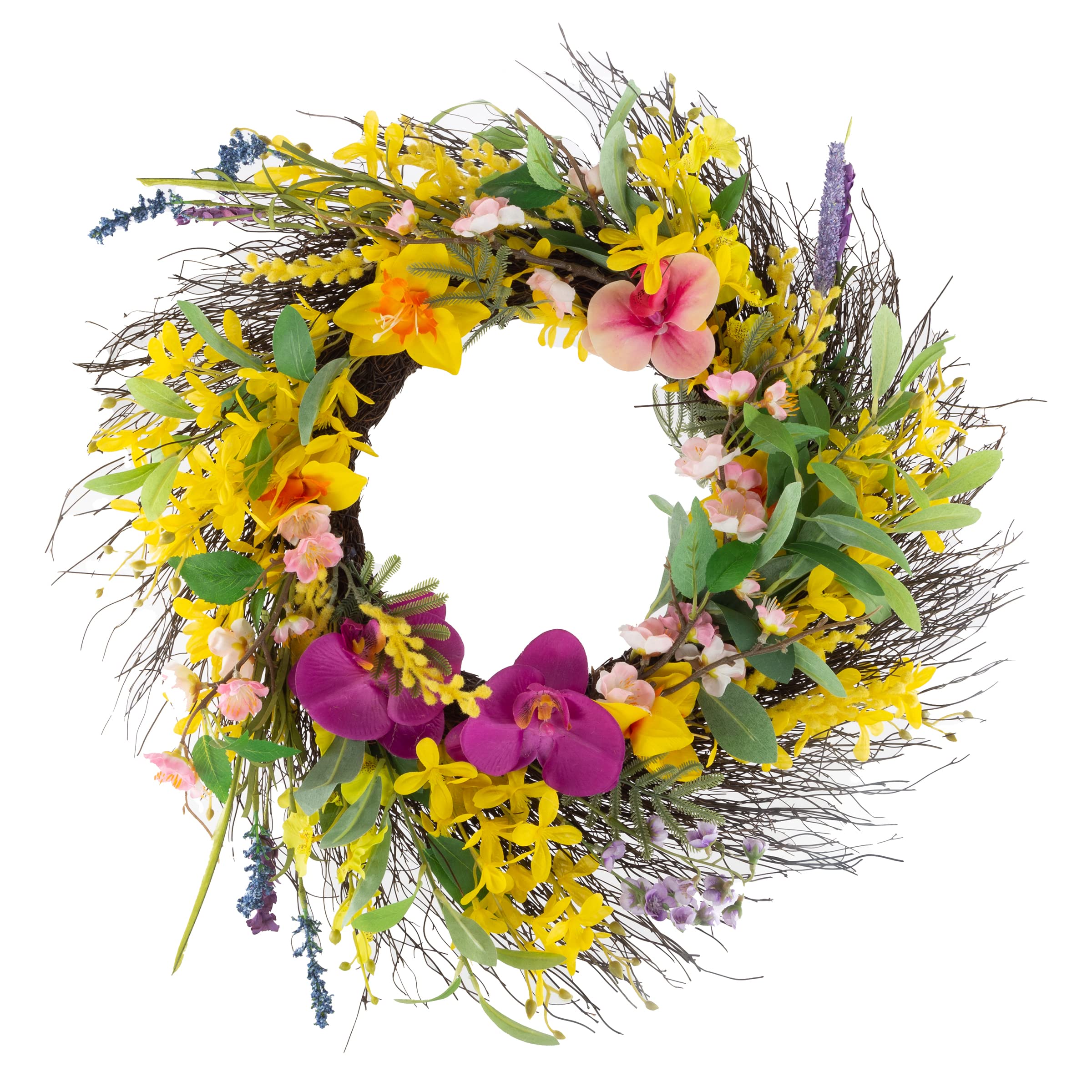 Jobflower Couronne Décorative De 61 Cm Avec Marguerites Et