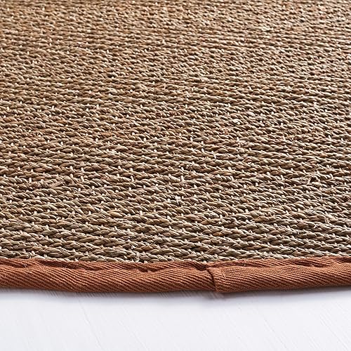 Miniatura 209 de Safavieh Colección de fibra natural NF115P - Alfombra (fibra natural), color gris, Fibras naturales beige, (Natural/Beige),Natural/Negro,Natural