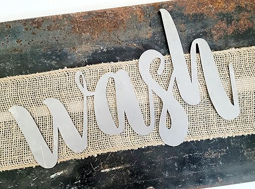 Miniatura 598 de Steel Metal Script Word Art - Various Sizes and Finishes (cheers Small 12.5x6", Raw, Unfinished Steel)