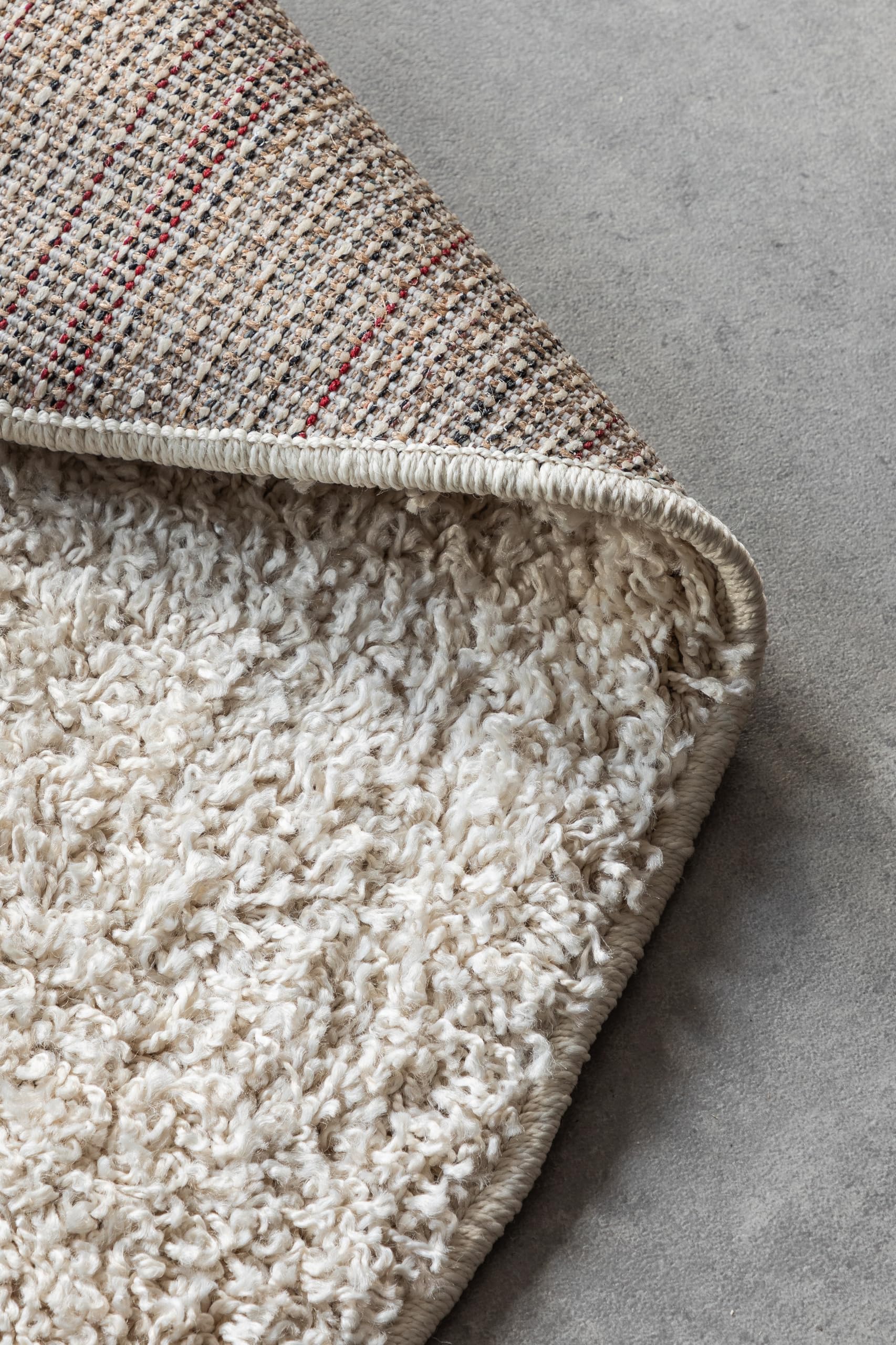 freundin Home Collection 105978 Round Shaggy Fluffy High Rug-Plain Soft Easy Care Long Pile for Living Dining, Bedroom - Image 4