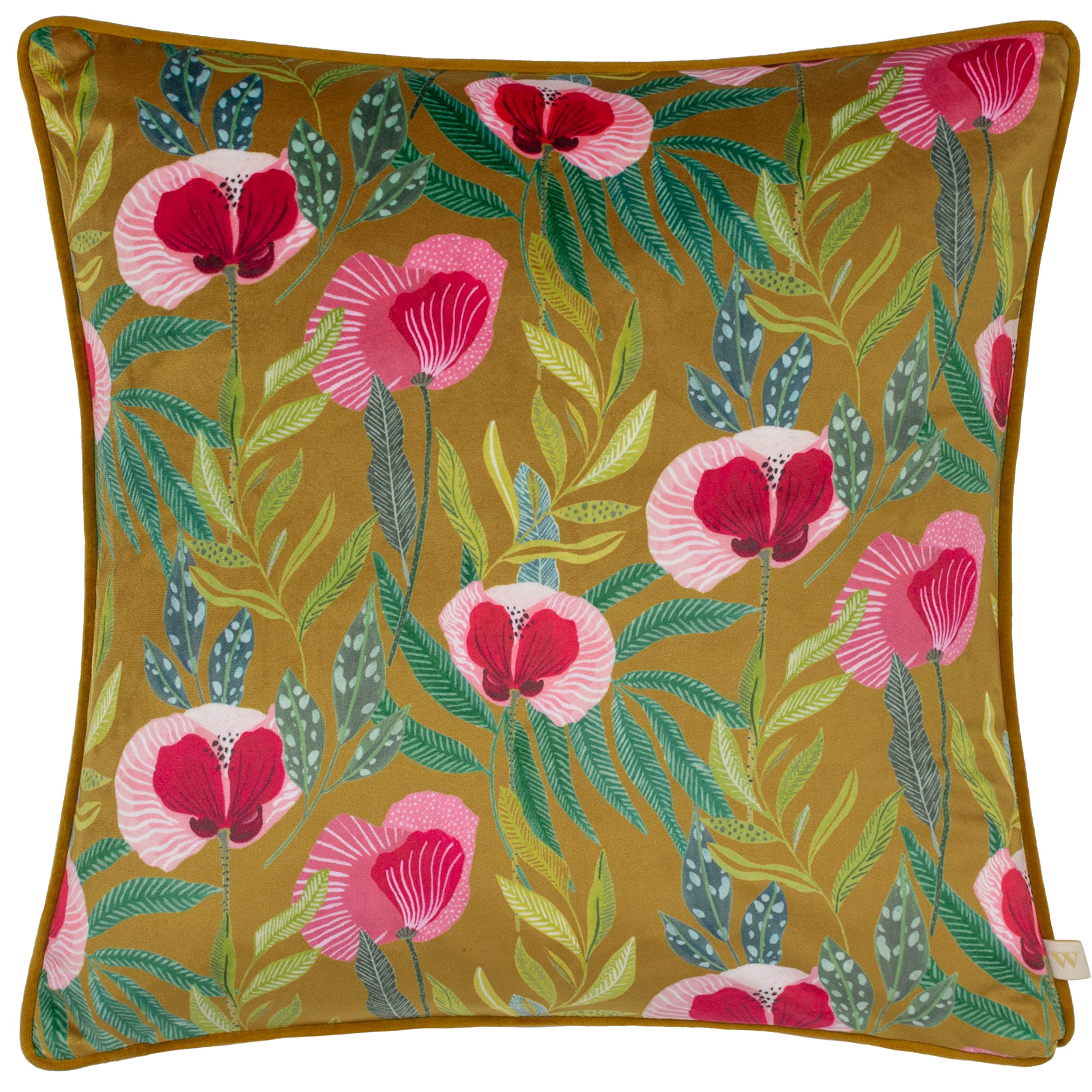 Wylder Nature House Of Bloom Poppy Polyester Filled Cushion Saffron 5025532743480