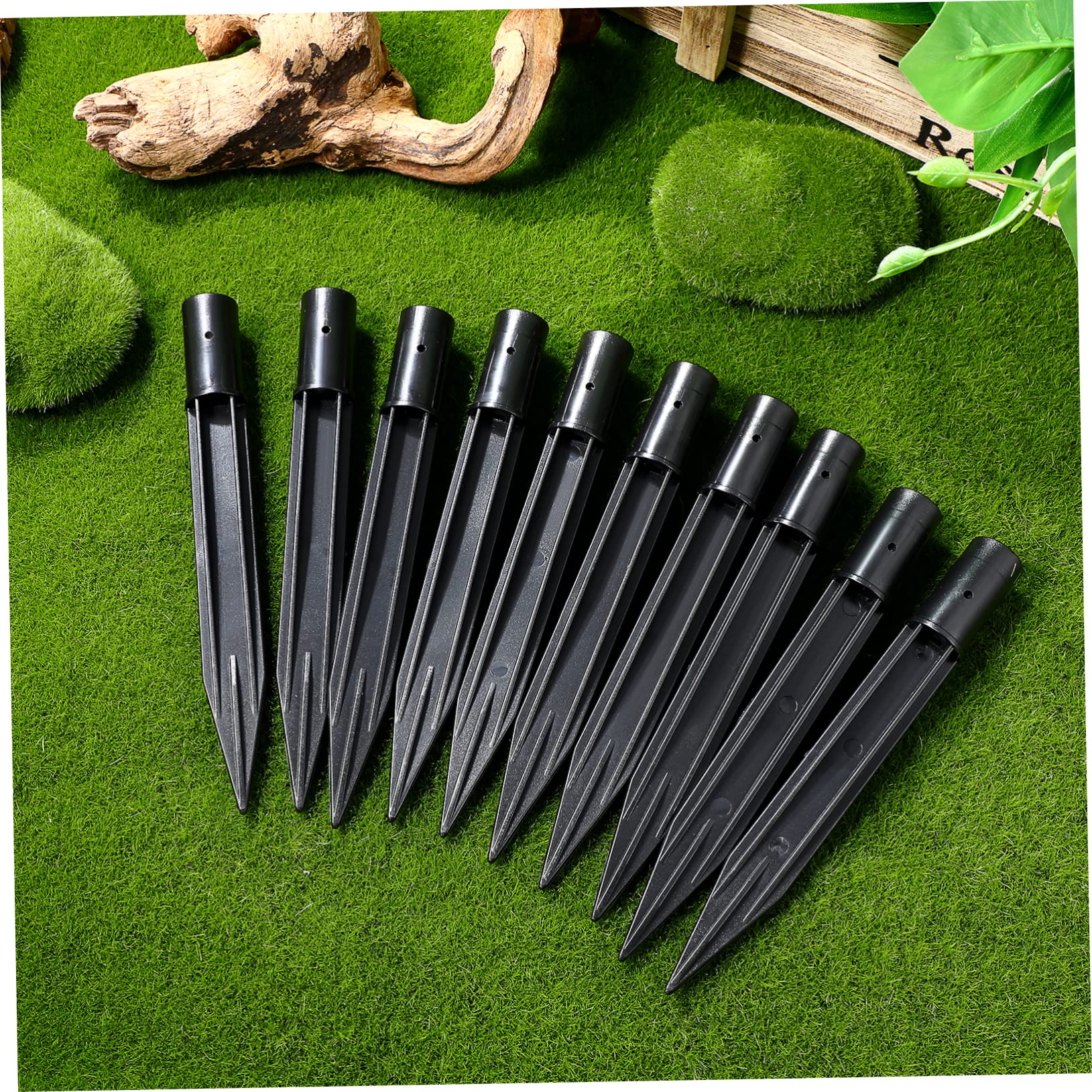 Happyyami 10 Picchetti Di Plastica Per Luci Solari Da Giardino, Sostituzione Per Lampade Decorazioni