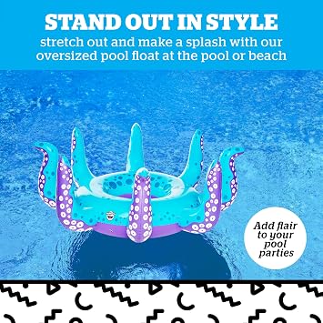 BigMouth Inc. Giant Octopus Tentacles Pool Float, 5 Feet Wide, Inflatable Floatie Tube, Blow-up Swim Ring, Outdoor Summer Pool Party Water Toy