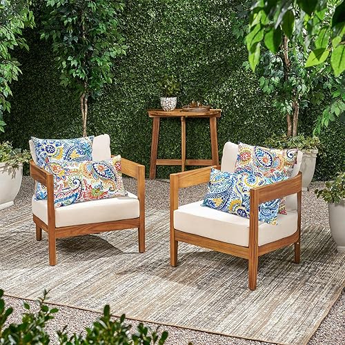 Miniatura 5 de Pcinfuns Almohadas decorativas repelentes al agua para exteriores e interiores, almohadas cuadradas para uso en el hogar, patio, sofá, estampado de