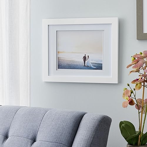 Studio Décor - Marco de pared blanco con paspartú doble