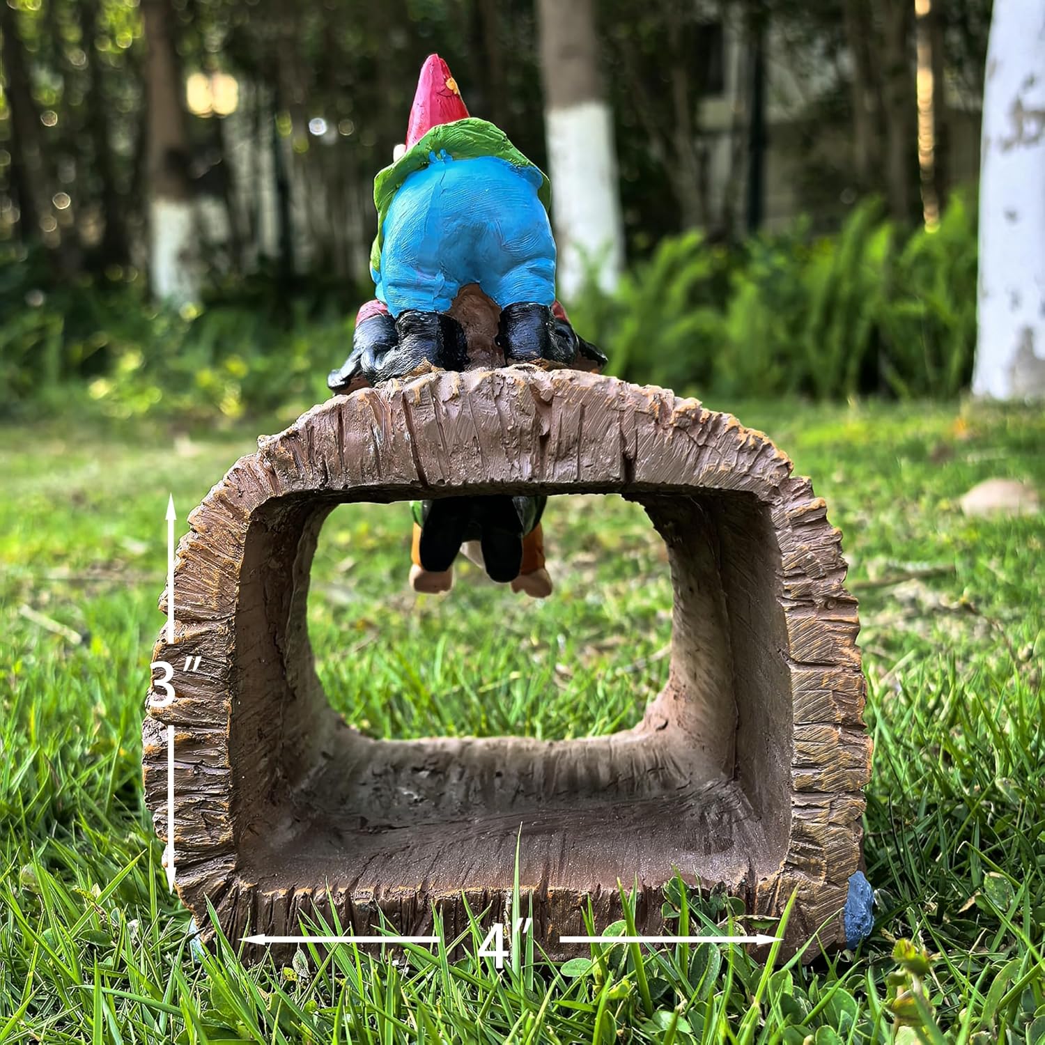 Decorative Gutter Downspout Extensions Statue,3" x 4" Downspout Extension Sculpture,Gnomes Decorative Rain Gutter Downspout Extension Figurine Decor Sculpture for Lawn Yard