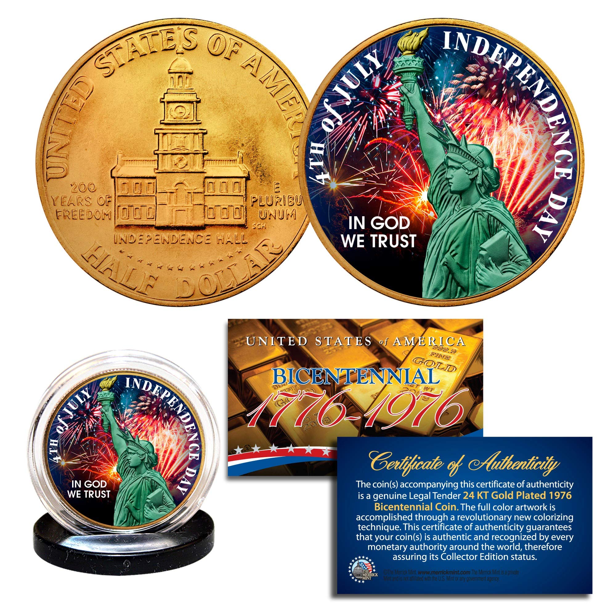 Amazon.com: Independence Day July 4th 1976 Bicentennial JFK Half