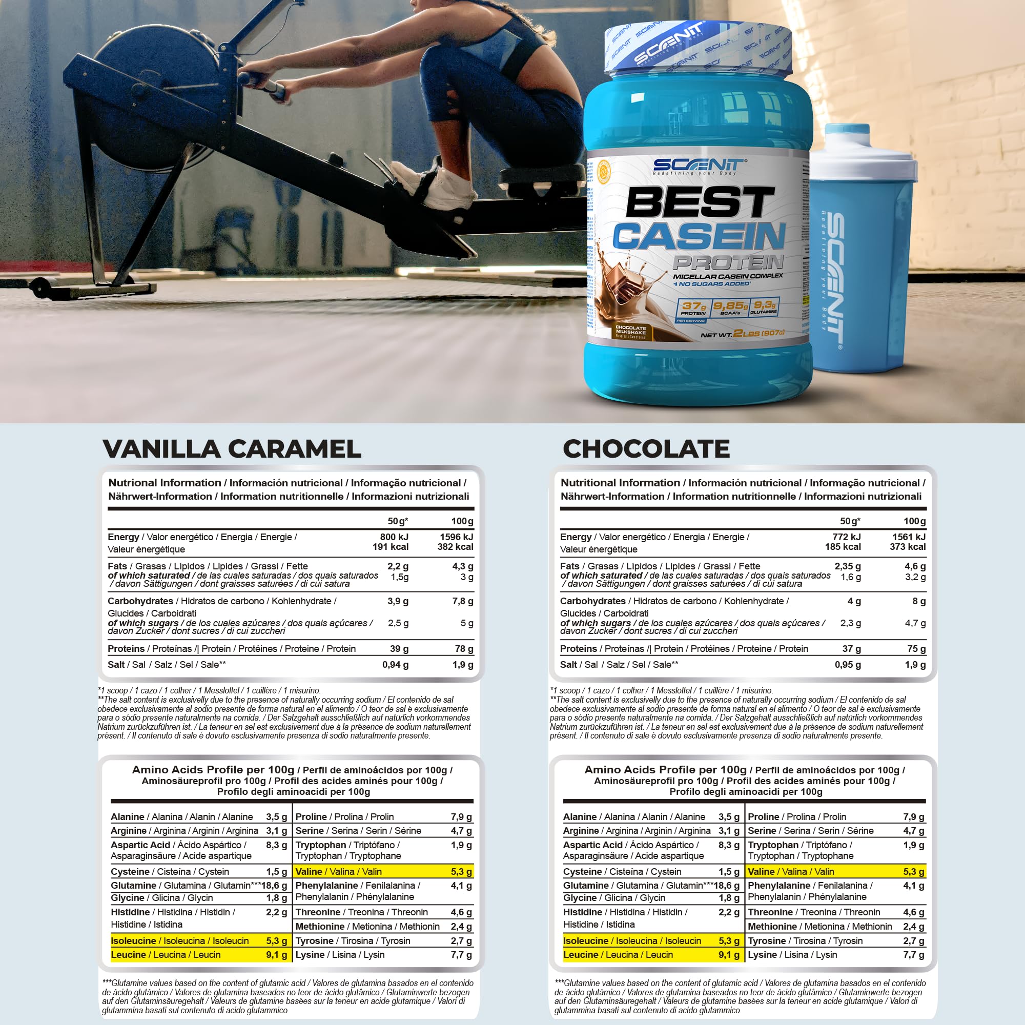 Best Casein Protein - Caseine proteine - Caséine misselaire - Caseine Misselaire - Caseine Proteine - Caseine Micellaire - Proteine caseine (907 g, Vanille caramel)