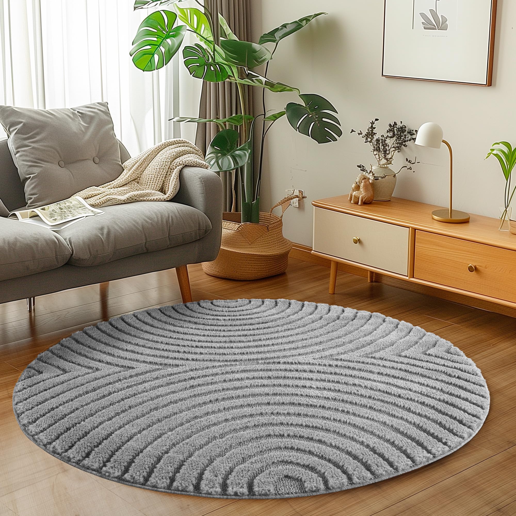 Carpetsale24 Wohnzimmer Teppich Hochflor Skandi Boho Karo Muster Hoch-Tief Struktur Shaggy Langflor Weich Flauschig Strapazierfähig Pflegeleicht Modern für Schlafzimmer