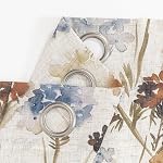 MYSKY HOME Rideaux en lin floral 84 Longueur de pouce 2 Panneaux Set fleur de printemps motif semi-sheer filtre de lumière vie privée ferme Grommet rideaux pour salon / salle à manger, jaune, W52 x L84, Pack-2