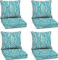Vista 152 de Arden Selections Juego de cojines profundos para exteriores, 24 x 24 pulgadas, resistente al clima, a prueba de lluvia, resistente a la decoloración