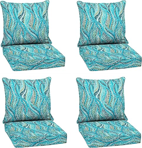 Miniatura 152 de Arden Selections Juego de cojines profundos para exteriores, 24 x 24 pulgadas, resistente al clima, a prueba de lluvia, resistente a la decoloración