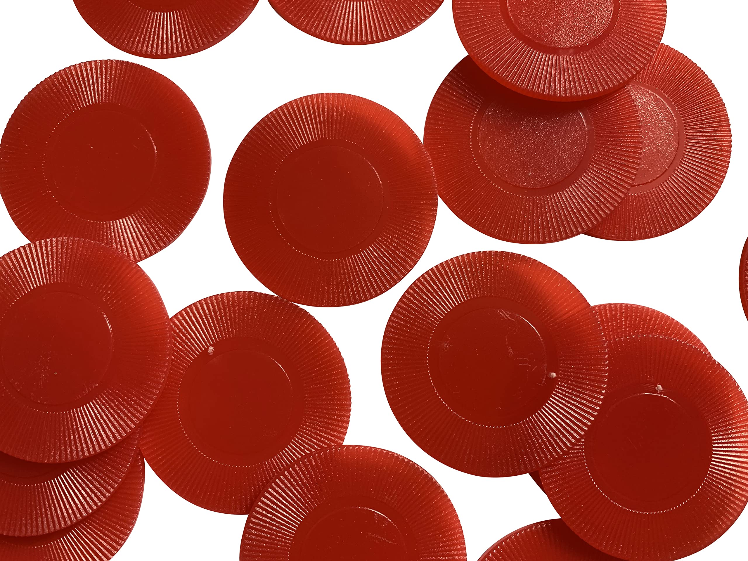 500 Thin Tokens/Drinking Counters Vouchers/Poker Chips - Approx 39mm (Red)