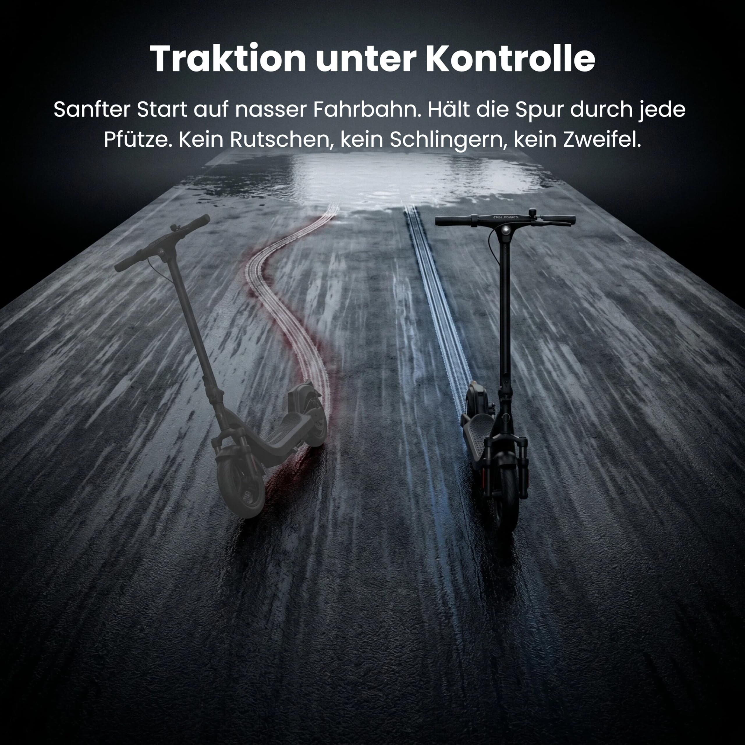 LAELIN E Scooter mit Straßenzulassung ABE, Elektroroller 500W Motor, 10 Zoll Gel Reifen, 35-45 km Reichweite, Vorderradfederung, Doppelbremse & TCS, IPX4