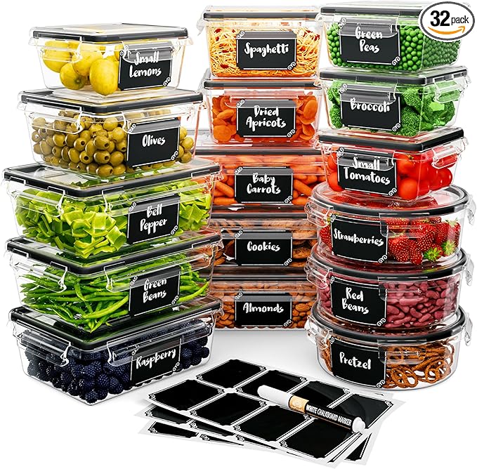 Chef's Path 32 Piece Airtight Food Storage Containers with Easy Snap Lids