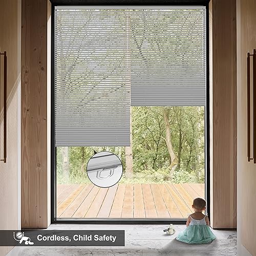 Miniatura 4 de Persianas horizontales sin cordón de aluminio de 1 pulgada, persianas para oscurecer la habitación, persianas y persianas para el hogar, oficina,