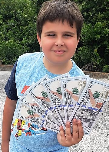 Miniatura 7 de Billetera de dinero de $100. Billete de cien dólares impreso biplegable, grande (7.5") divertido Big Bucks Novedad