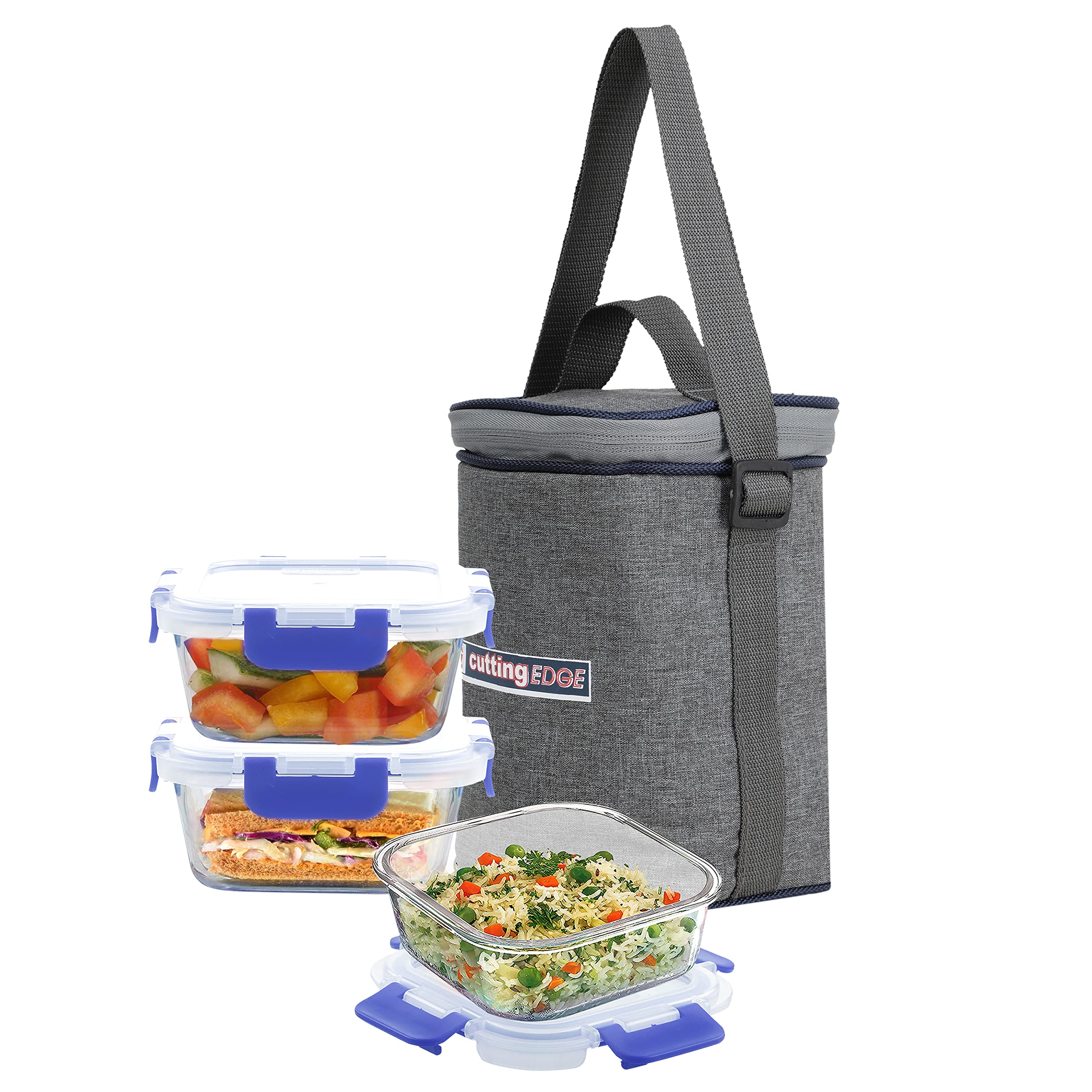 Glass Lunch Boxes - Leakproof & Airtight (Set of 2) -10 Glass Lunch Boxes - Leakproof & Airtight (Set of 2) -10