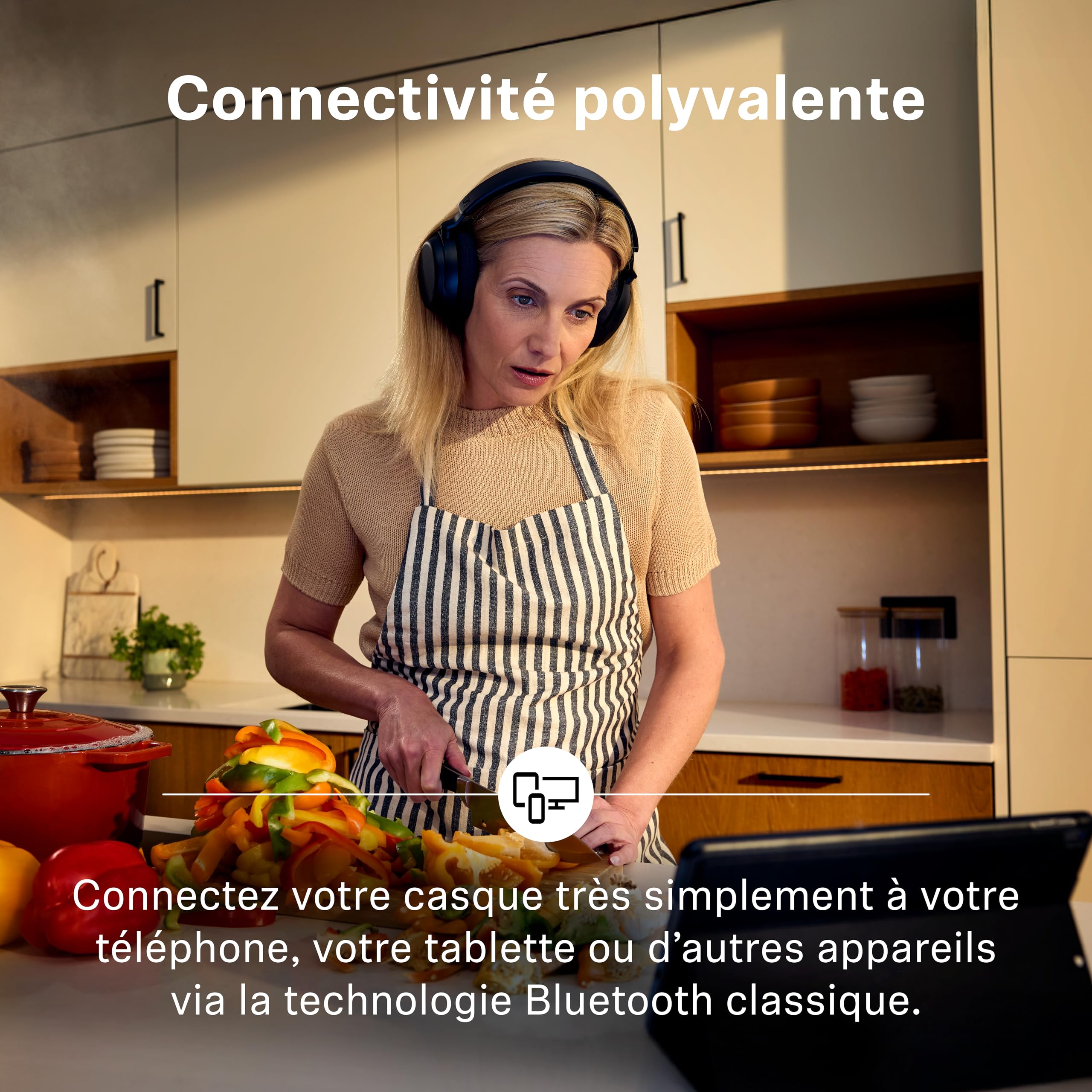 Sennheiser RS 255 Casque TV - Ensemble Casque et émetteur Bluetooth - Casque sans Fil à Faible Latence avec Son Surround virtuel, clarté de la Parole et Technologie Auracast - Batterie 50 h
