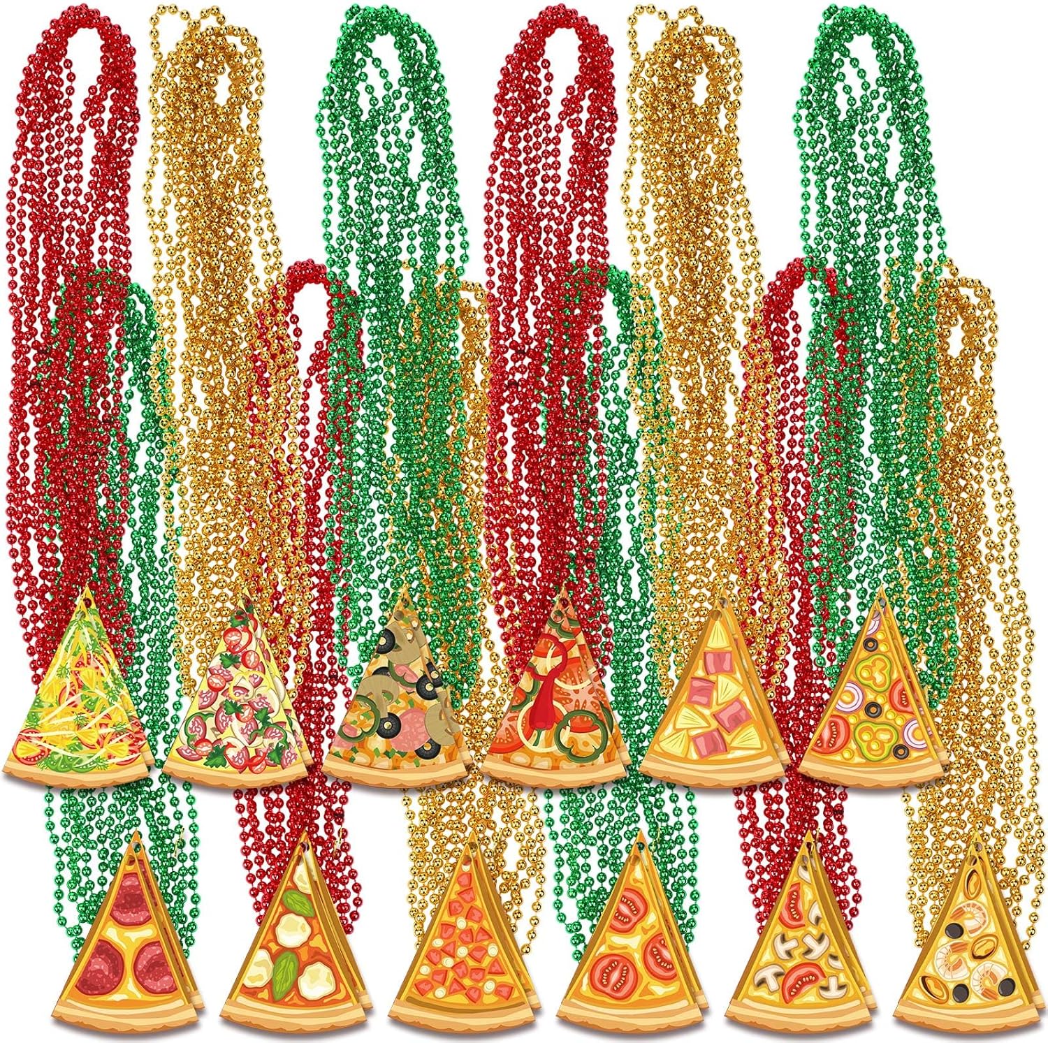 Ecally 24 Pcs Casino Night Beaded Necklaces Bulk Birthday Casino Dice Necklaces Gifts Carnivals Jewelry Accessories for Game Night Birthday Party Decorations, 3 Styles