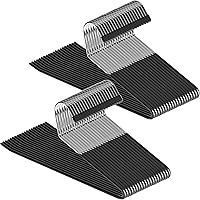 Vista 10 de Zober Perchas para Pantalones Antideslizantes - Paquete de 20 Perchas de Extremos Abiertos para Pantalones y Jeans para Closet - Percha de Ropa que