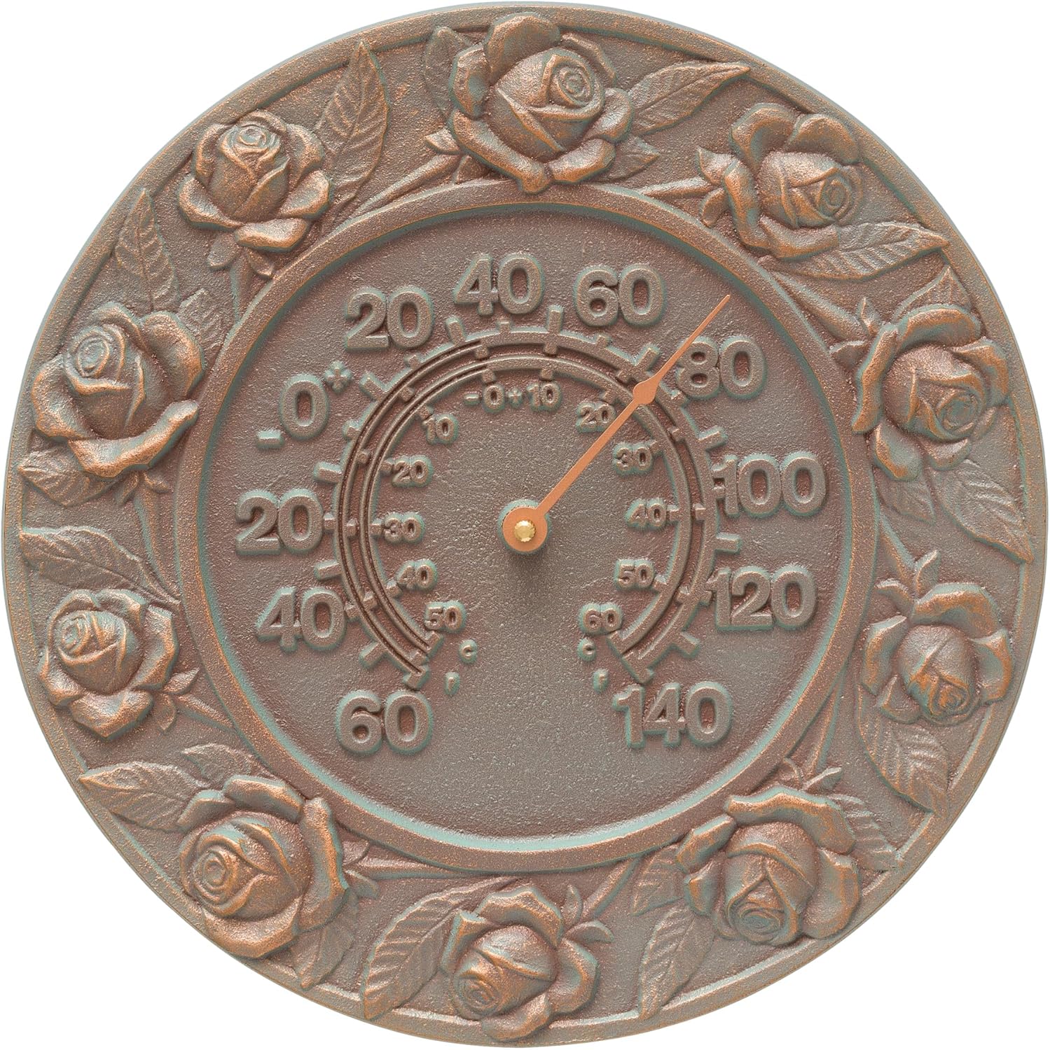 Whitehall Products Rose Thermometer, Copper Verdi