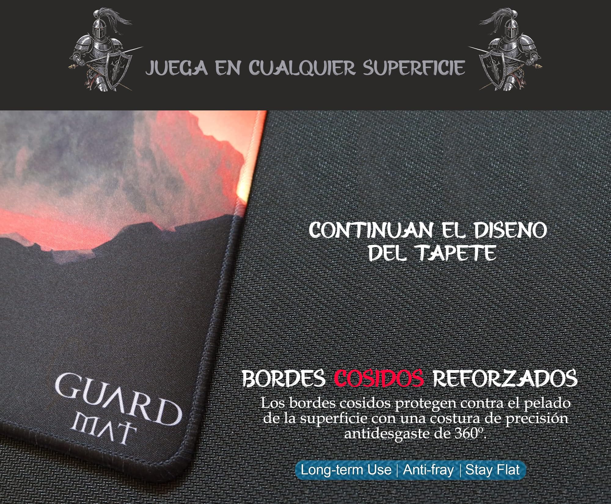 Devil Mirage (Bordes Cosidos) - Tapete para Cartas Magic - Alfombrilla de Juego - Playmat Compatible con MTG, Señor de los Anillos, TCG, Juegos de Mesa