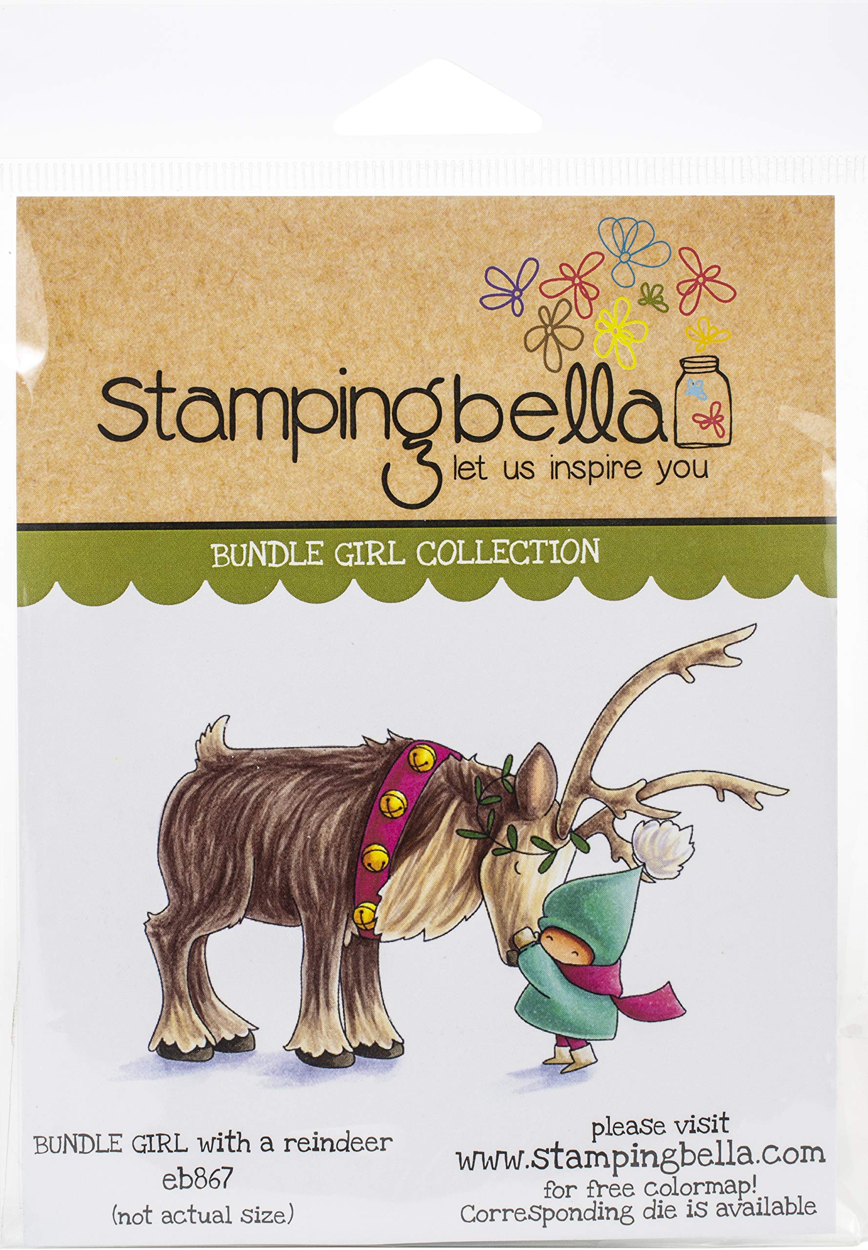STAMPING BELLA Stamp RDEER, Bundle Girl W/Reindeer, One Size