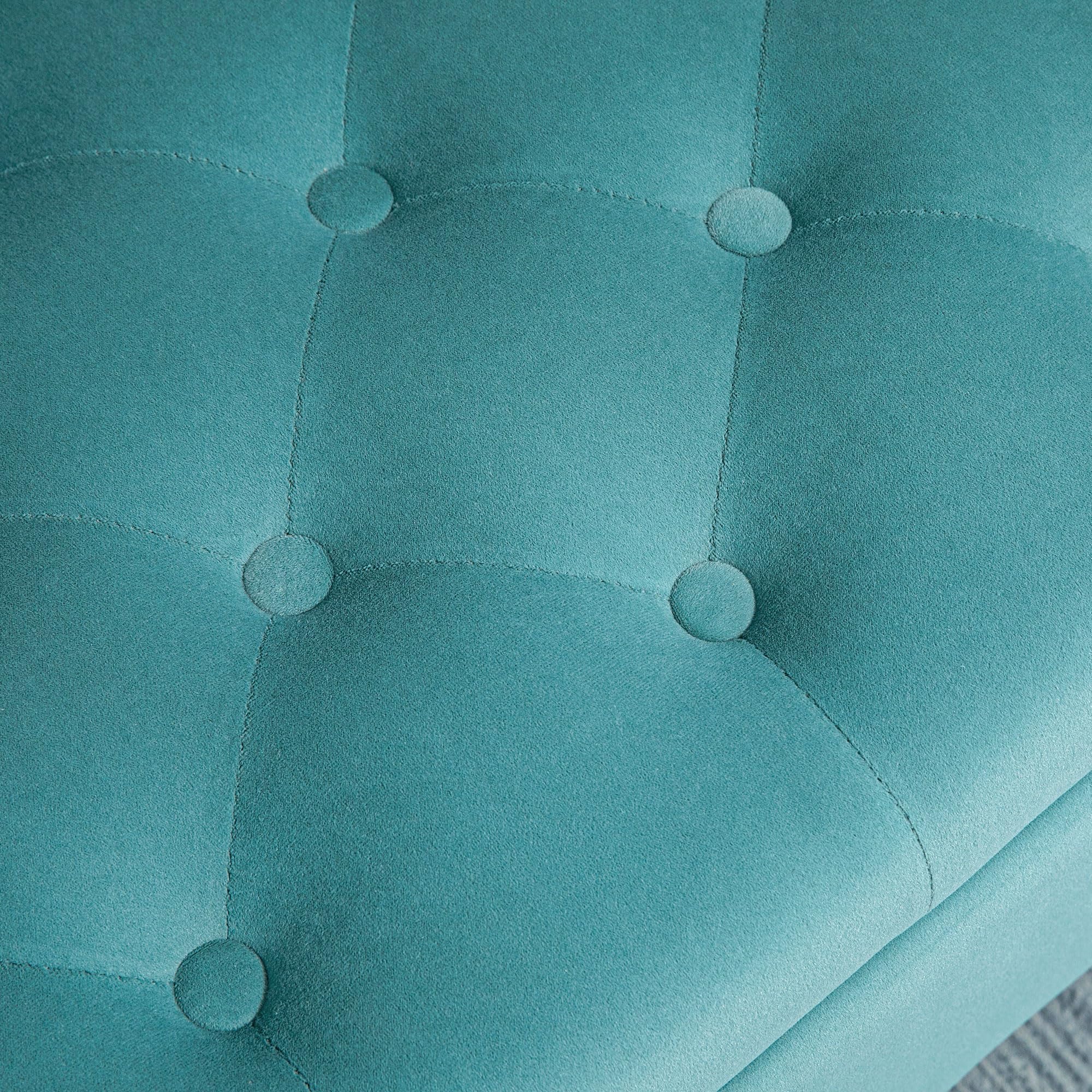 HOMCOM - Banco de almacenamiento para cama con reposabrazos, baúl de almacenamiento de tela aterciopelada acolchada y acolchada, carga hasta 120 kg, para salón, dormitorio, entrada, 126 x 48,5 x 57 cm