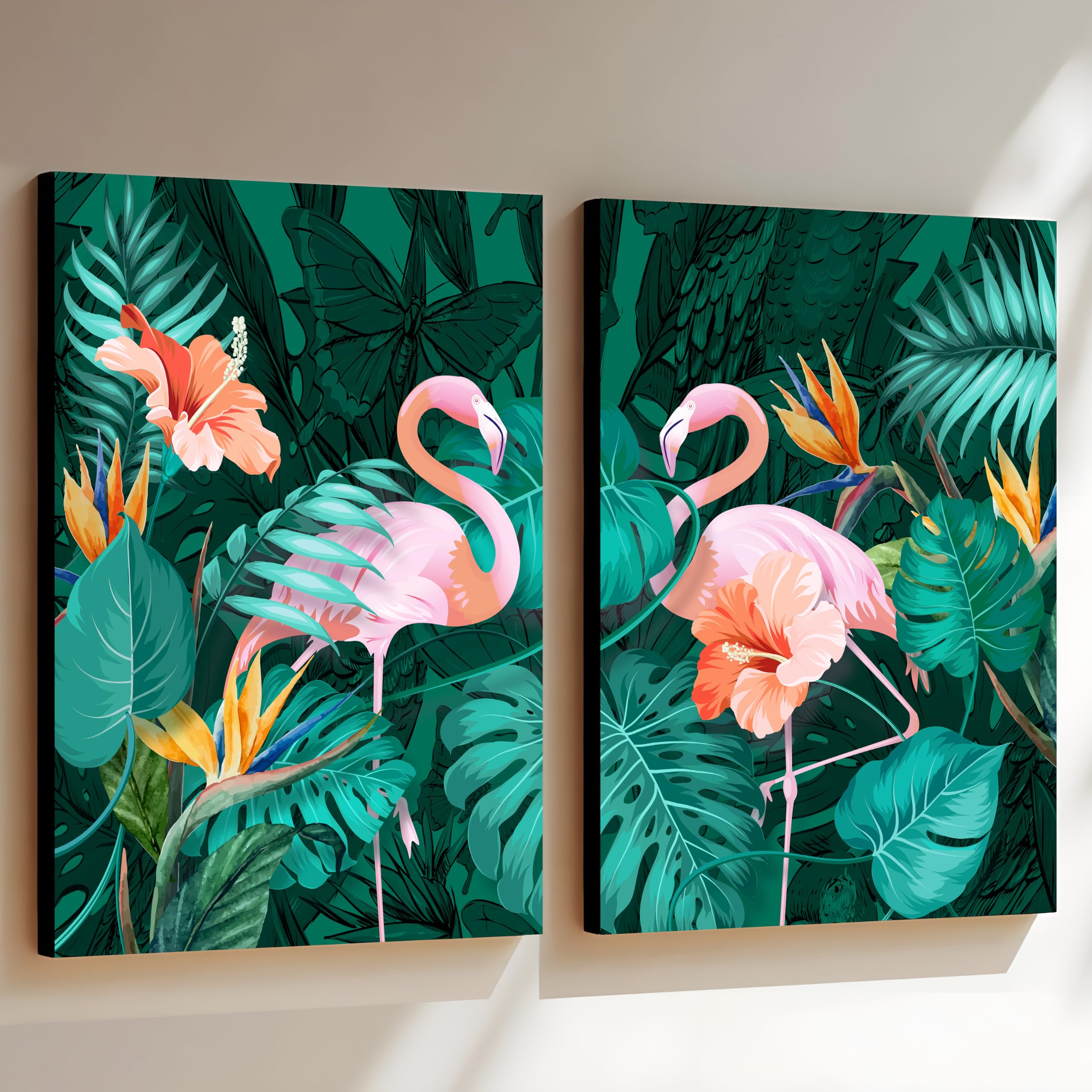 Boho Canvas Art Set - 2 Abstract Wall Paintings -17 Boho Canvas Art Set - 2 Abstract Wall Paintings -17