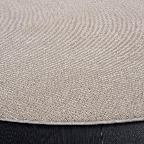 Miniatura 5 de SAFAVIEH Revive Collection - Alfombra redonda, 6 pies 7 pulgadas, color beige, diseño sólido, no desprende pelusa y de fácil cuidado, ideal para