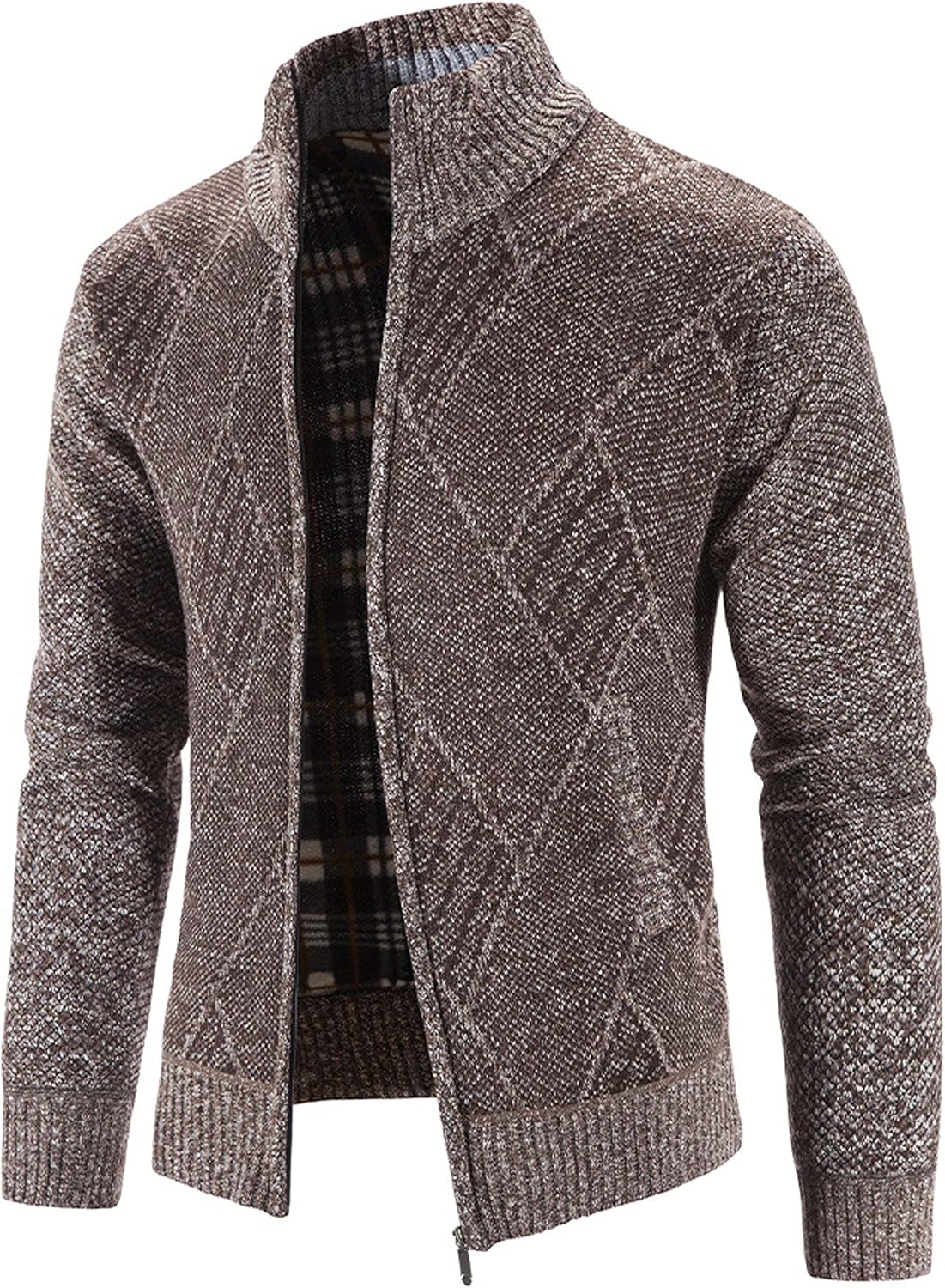 VtuAOL Men's Cardigan Sweaters Casual Full Zip Sweaters Knitted Cardigan with Pockets - Image 8