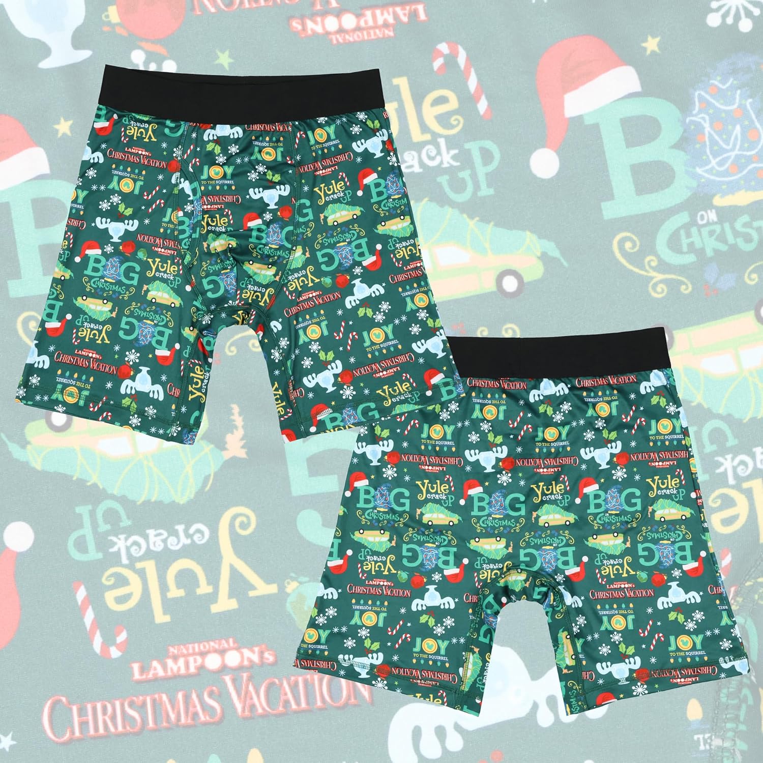 INTIMO National Lampoon's Christmas Vacation Boxer Briefs Men's Joy To The Squirrel Adult Tight Fit Underwear - Image 2