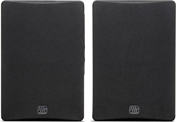 PreSonus Eris Accent - Aktif Kitaplık Hoparlör (Çift) – 4 inç Woofer, 1 inç İpek Kubbe Tweeter, 60W Class D, TRS/RCA/Aux Girişli, Uzaktan Kumandalı Ahşap Masaüstü Stereo Hoparlör Seti