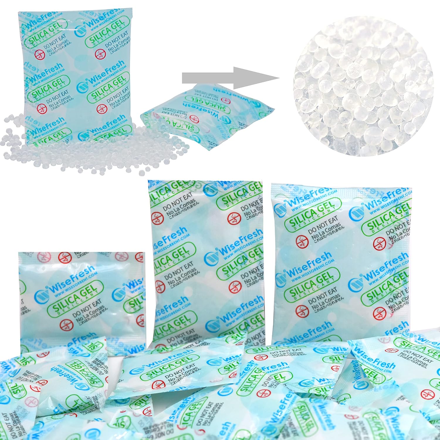 Buy Wisesorb 2 Gram Silica Gel Packs, 300 Pack OPP Packed Silica Gel