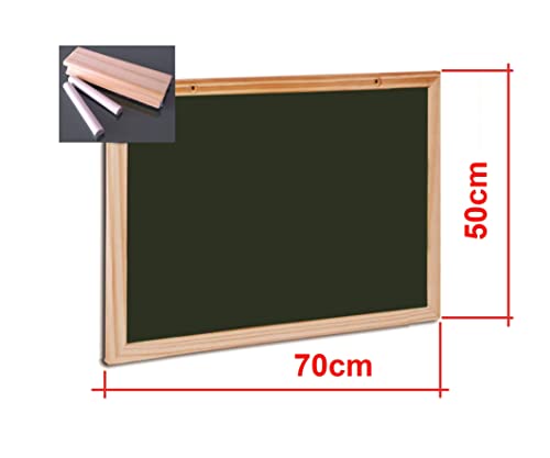 Lousa Verde Para Giz Tamanho 70x50cm, Com Apagador E Giz