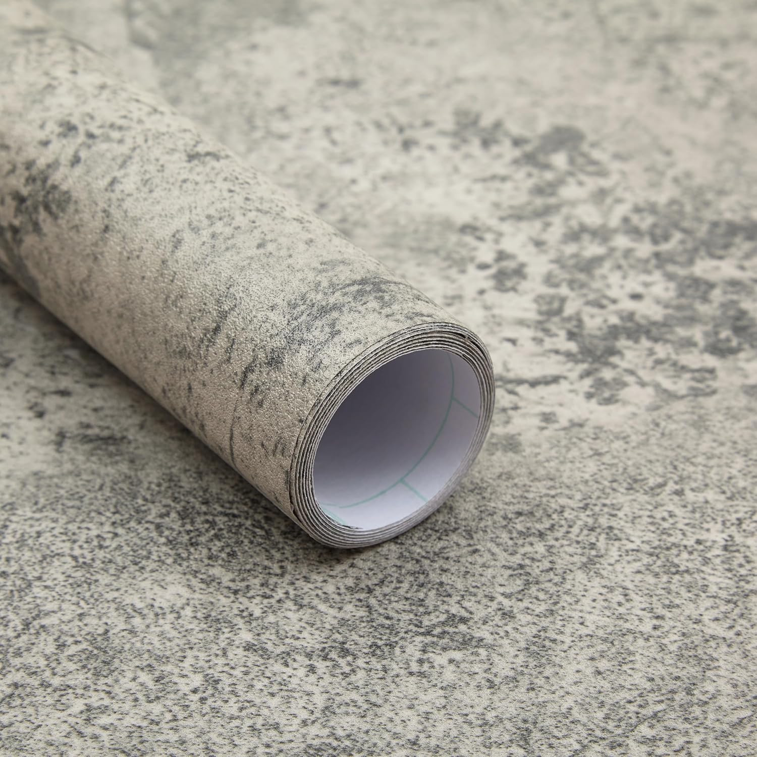 burgeliy Matte Grey Marble Vinyl Wrap Protector Auto Modification Coffee Style Wallpaper 24x356in, Waterproof, Heat-Resistant,Thickened Peel and Stick, Countertops, Cabinets, Self Adhesive Film