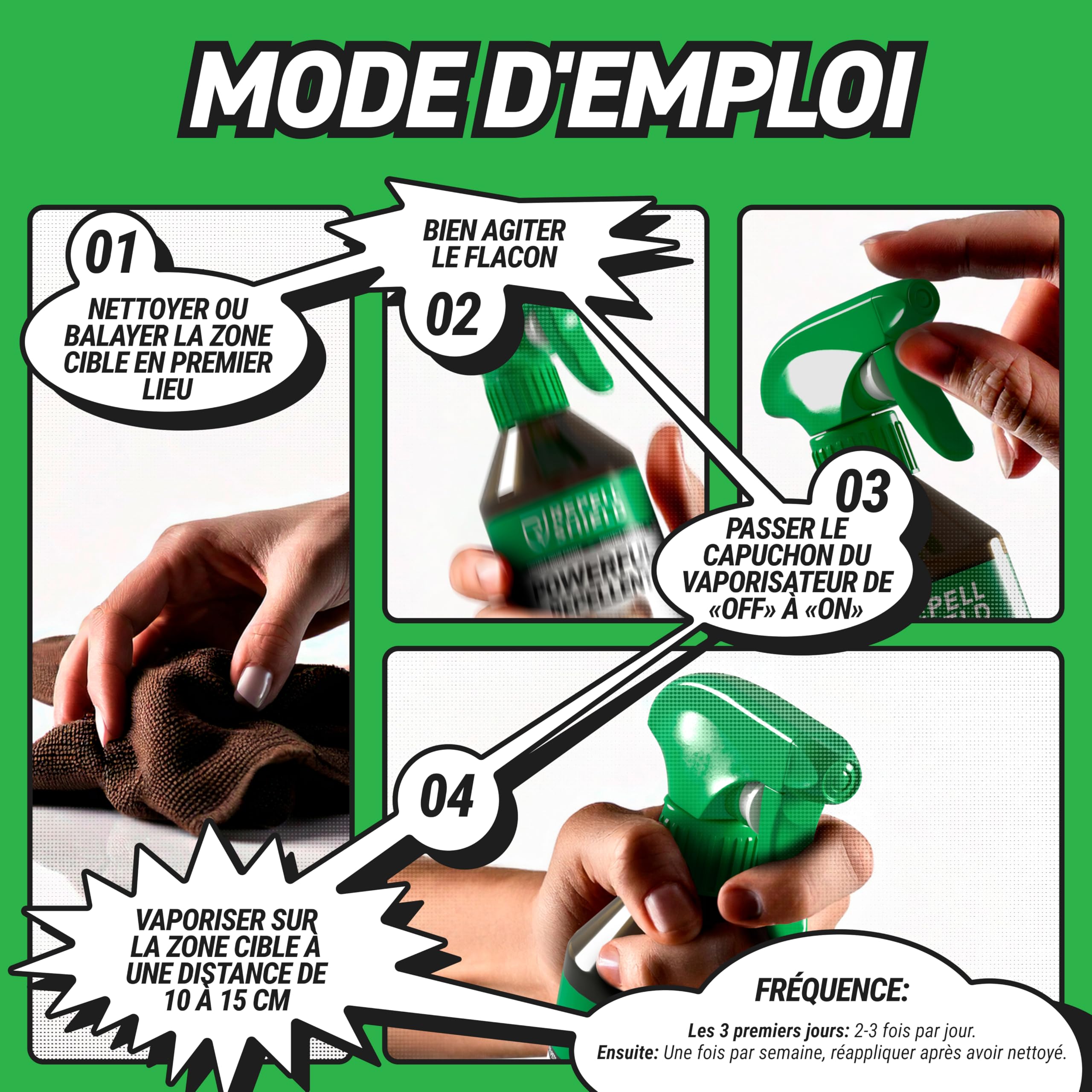 RepellShield Spray Anti Cafard Maison Intérieur Extérieur 250ml Barrière Répulsive Plantes Cuisine Salle de Bain